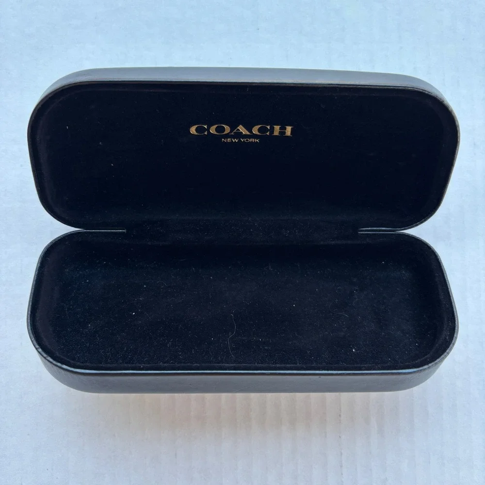 Coach Eyewear Case Unisex OS Black Hard Clamshell‎ Logo Sunglasses Protector